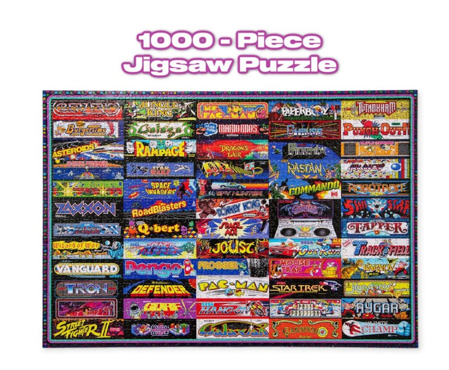 Toynk Arcadeageddon! Retro Arcade Game Collage 1000-Piece Jigsaw Puzzle | Retro Toys & Games