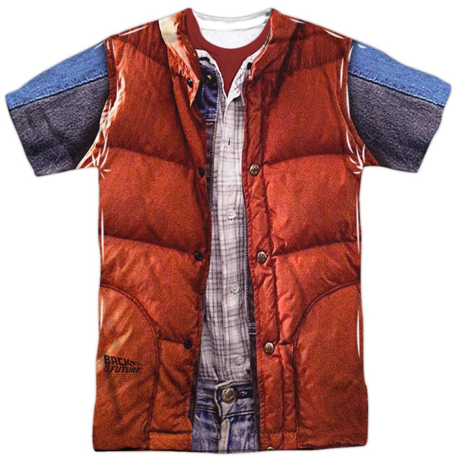 MeTV Custom Classics Back To The Future - Mcfly Vest Costume (Front & Back) | Costume Apparel