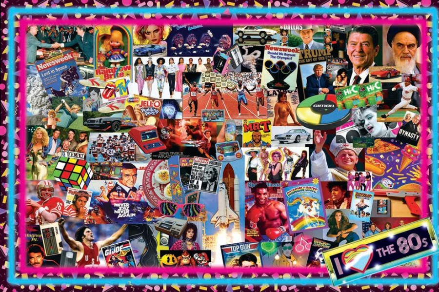 Toynk The Crazy 80'S! Retro Puzzle For Adults And Kids | 1000 Piece Jigsaw Puzzle | Retro Toys & Games