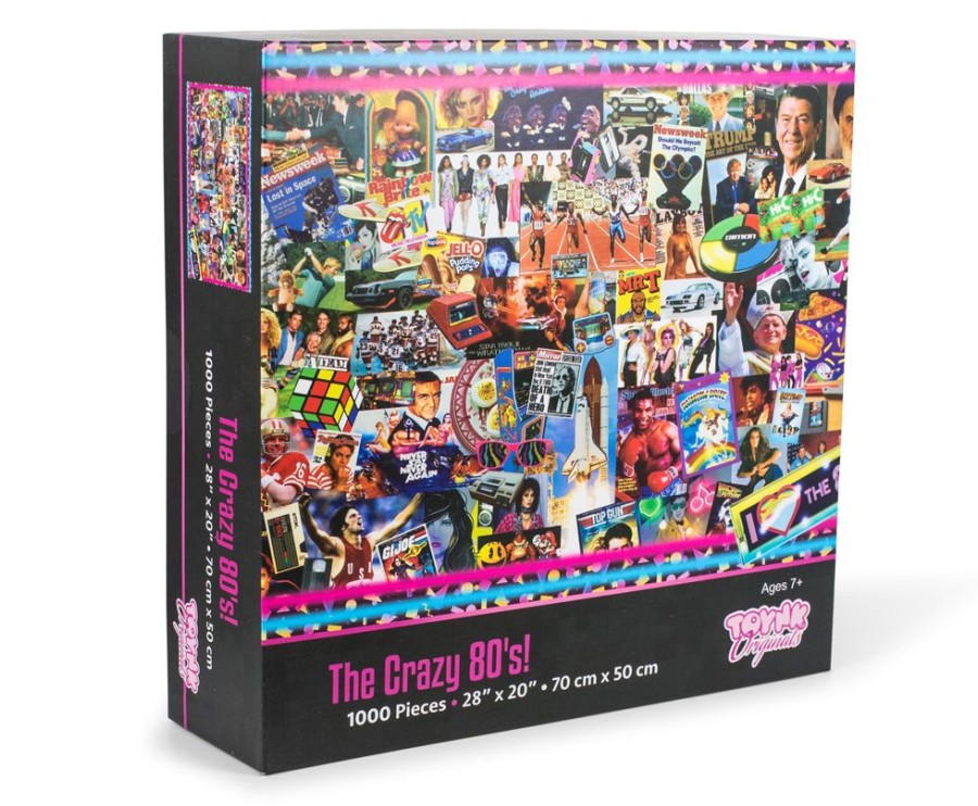 Toynk The Crazy 80'S! Retro Puzzle For Adults And Kids | 1000 Piece Jigsaw Puzzle | Retro Toys & Games