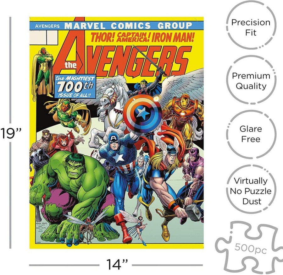 Toynk Marvel Avengers Comic Cover 500 Piece Jigsaw Puzzle | Puzzles