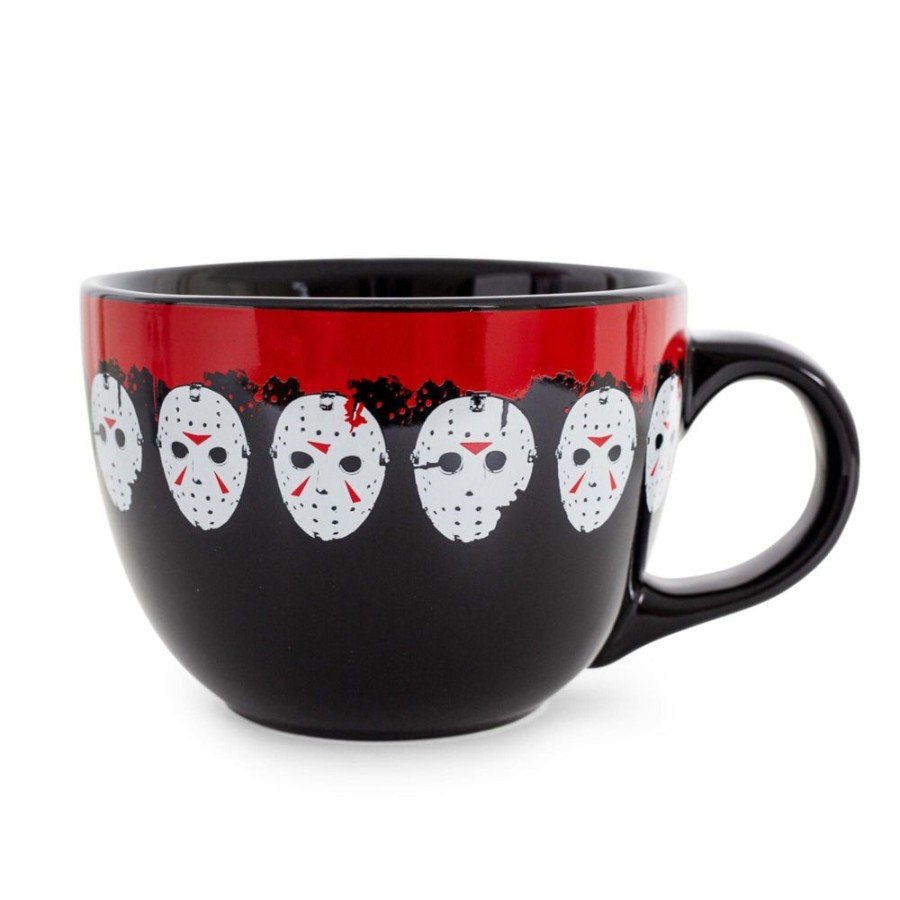 Toynk Friday The 13Th Jason Mask Legacy Ceramic Soup Mug | Holds 24 Ounces | Drinkware