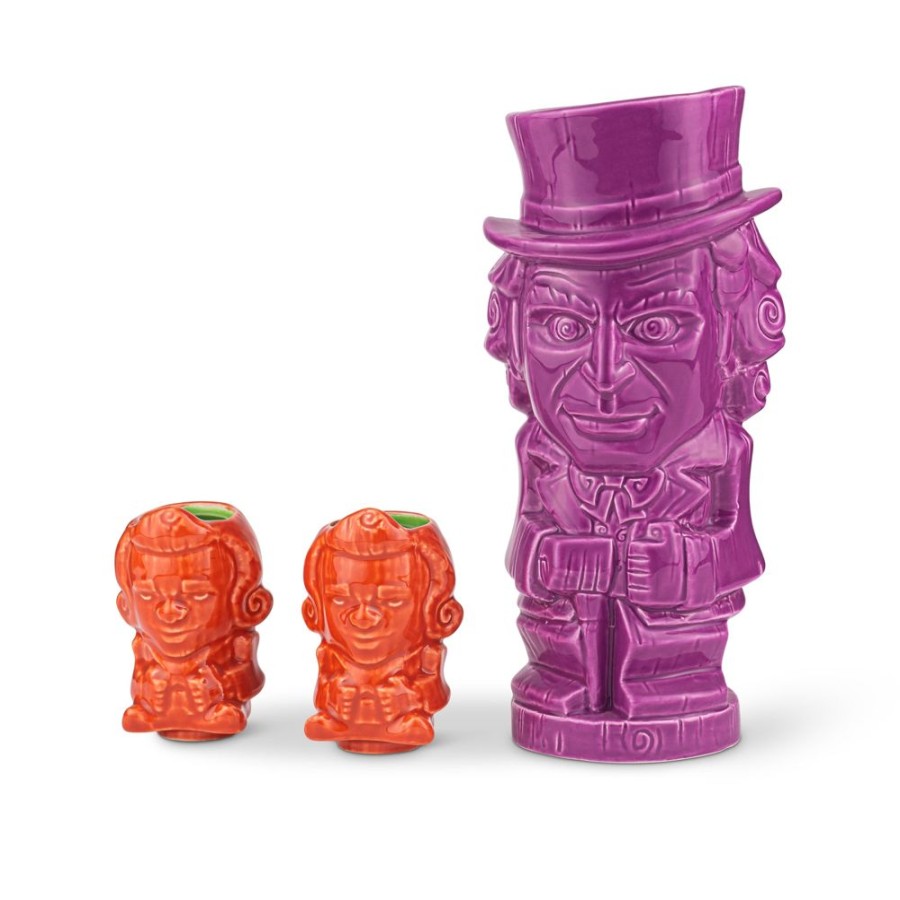 Toynk Geeki Tikis Willy Wonka And The Chocolate Factory Mug Set | Ceramic Tiki Cups | Drinkware