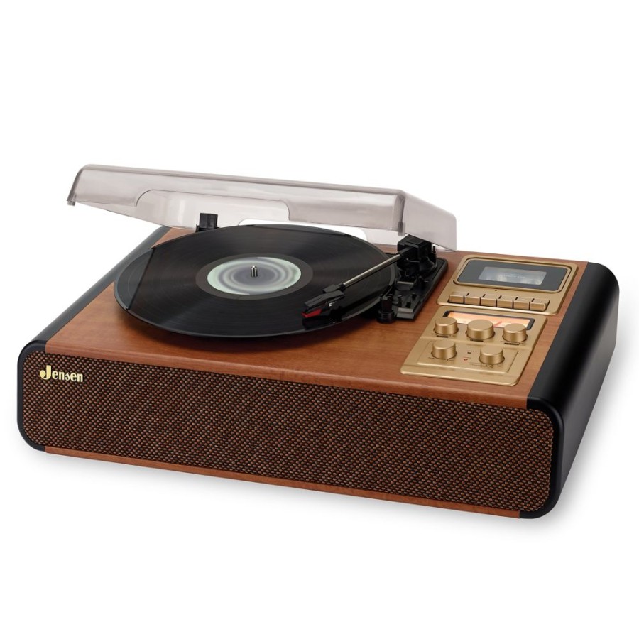 Jensen Jensen 3-Speed Stereo Turntable With Cassette Player/Recorder And Am/Fm Stereo Radio | Cassette Tape Players