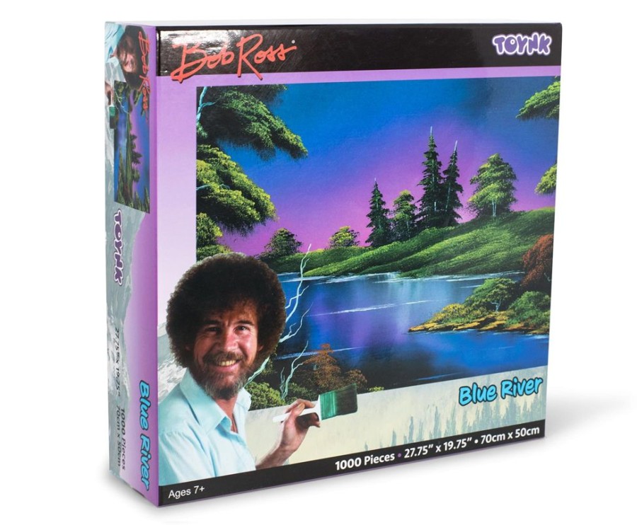 Toynk Bob Ross Blue River Nature Puzzle | 1000 Piece Jigsaw Puzzle | Puzzles