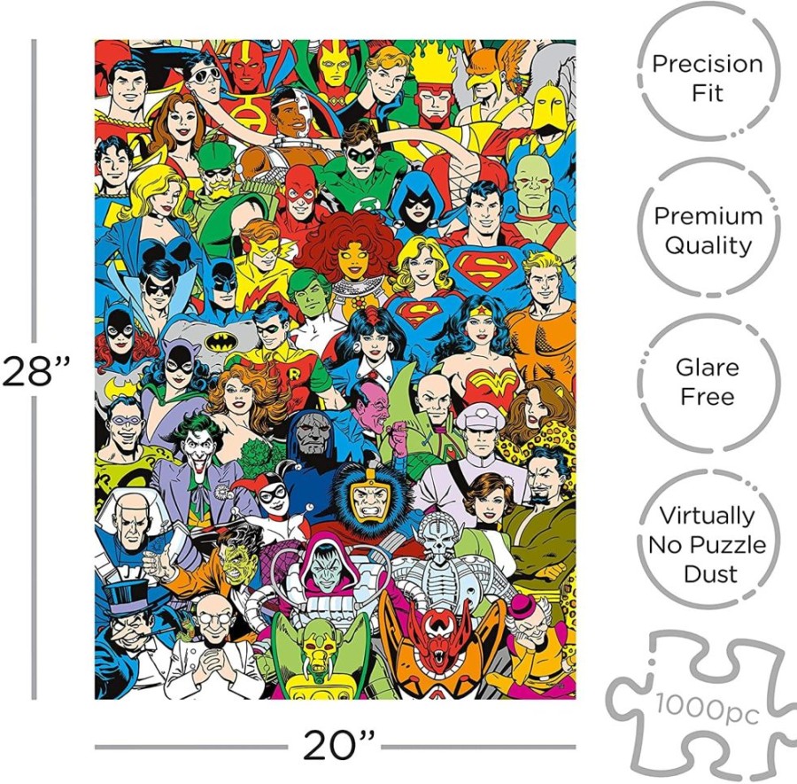 Toynk Dc Comics Retro Cast 1000 Piece Jigsaw Puzzle | Puzzles