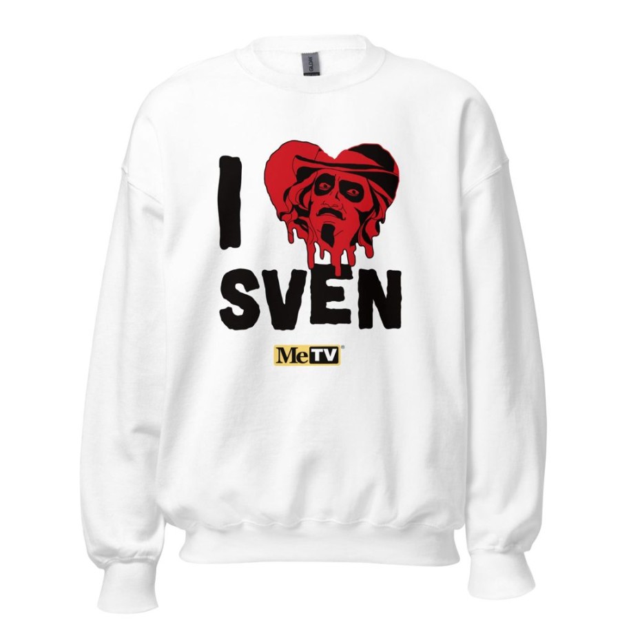 MeTV Custom Products Svengoolie® "I Heart Sven" Crewneck Sweatshirt | Crewneck Sweatshirts