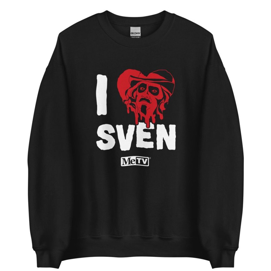 MeTV Custom Products Svengoolie® "I Heart Sven" Crewneck Sweatshirt | Crewneck Sweatshirts