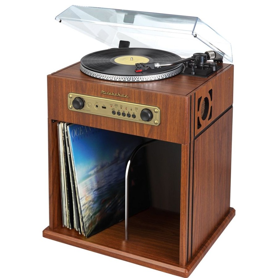 Studebaker Studebaker Stereo Turntable With Bluetooth Receiver And Record Storage Compartment | Radios