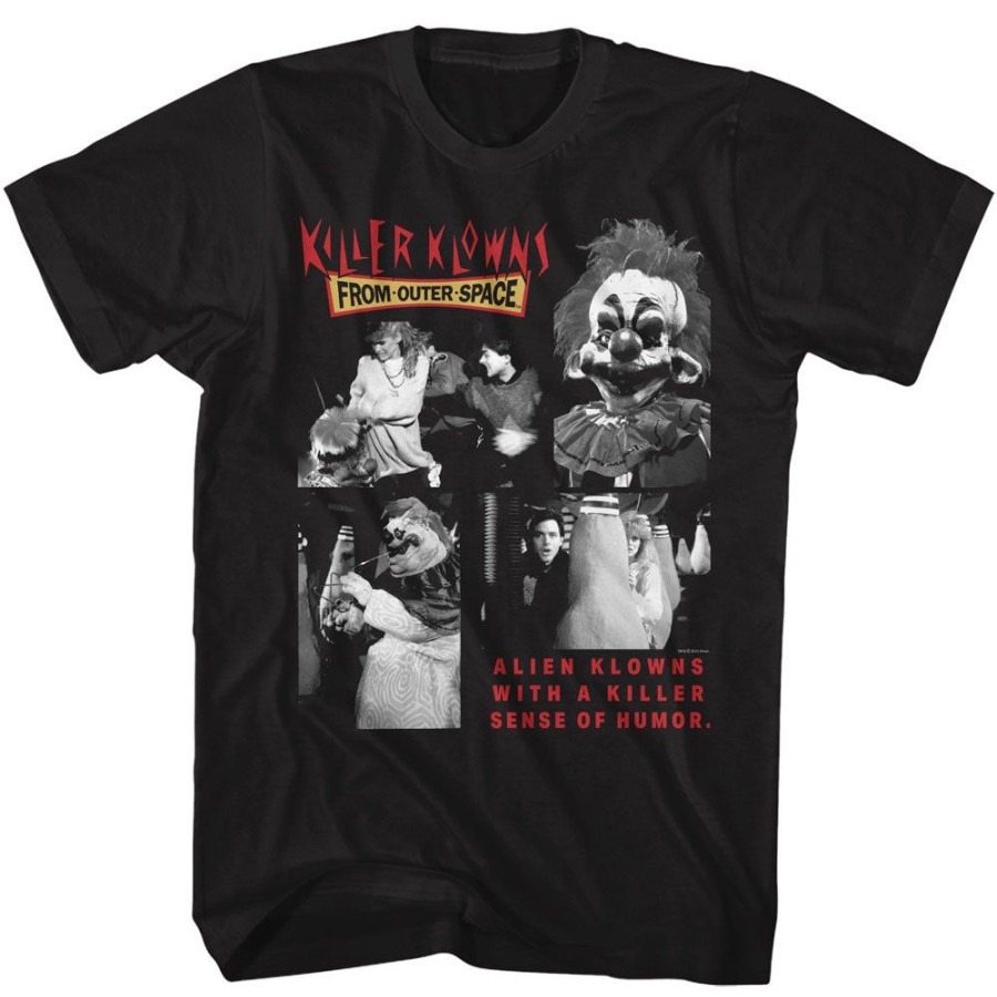 MeTV Custom Brands Killer Klowns From Outer Space - Four B&W Photos | Monster & Horror Films