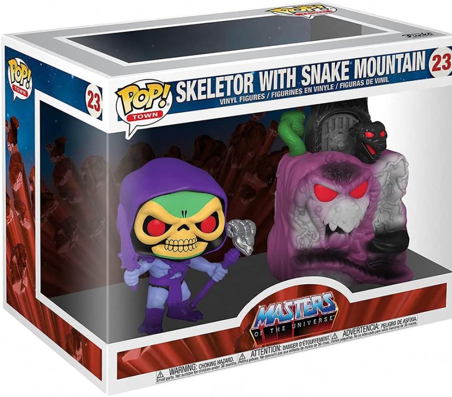 Toynk Masters Of The Universe Funko Pop Town Vinyl Figure | Snake Mountain W/ Skeletor | Funko Pops!