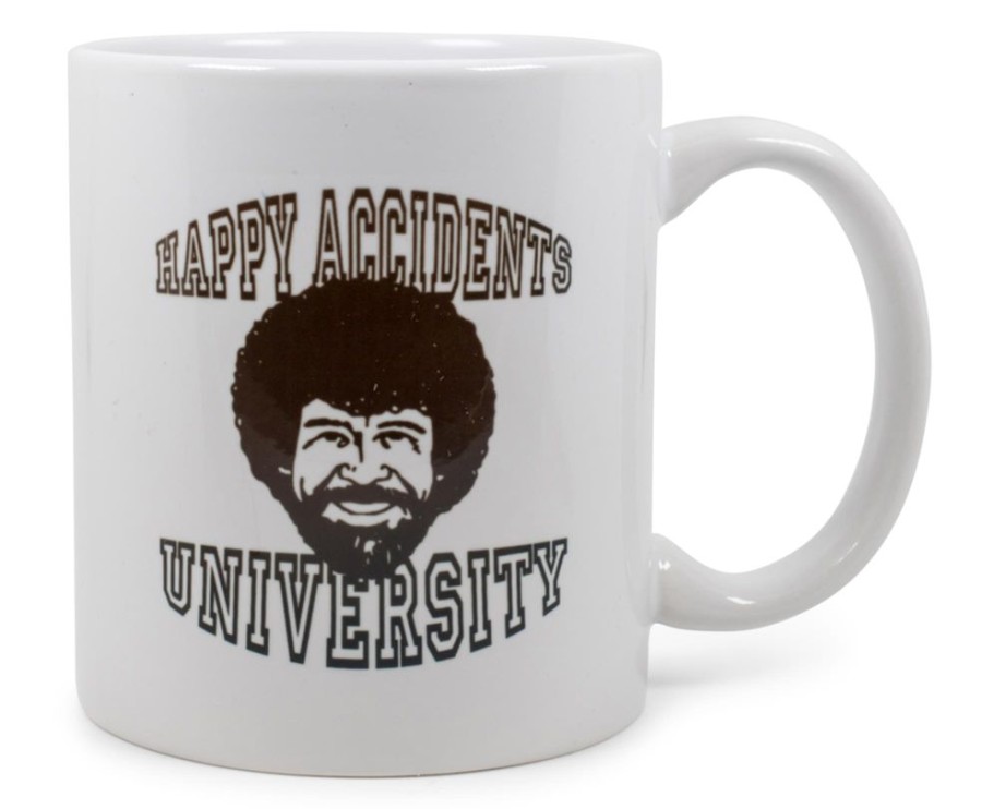 Toynk Bob Ross "Happy Accidents University" Ceramic Mug | Holds 11 Ounces | Drinkware