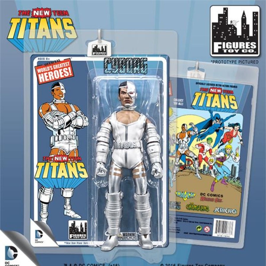 MeTV Figures The New Teen Titans Retro 8 Inch Action Figures Series 1: Cyborg | Heroes & Villains