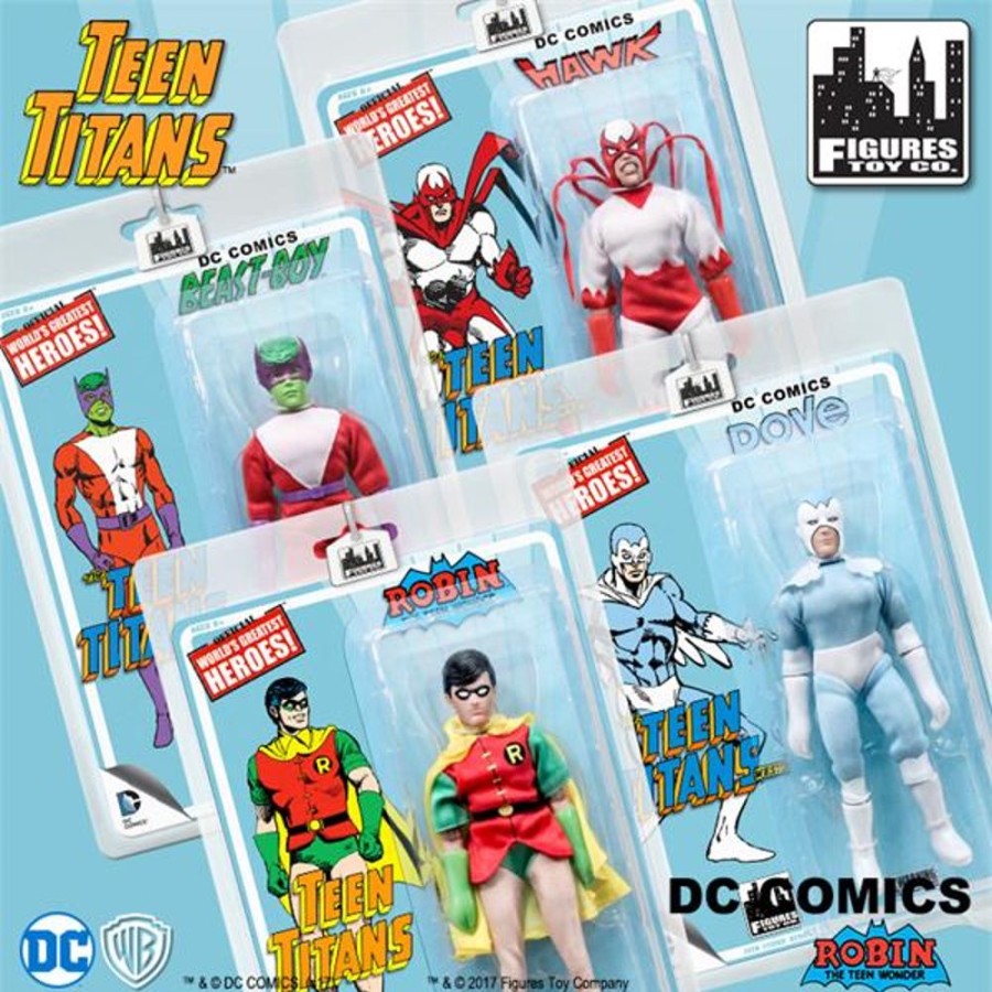 MeTV Figures Teen Titans 7 Inch Action Figures Series Two: Set Of All 4 | Collectible Sets