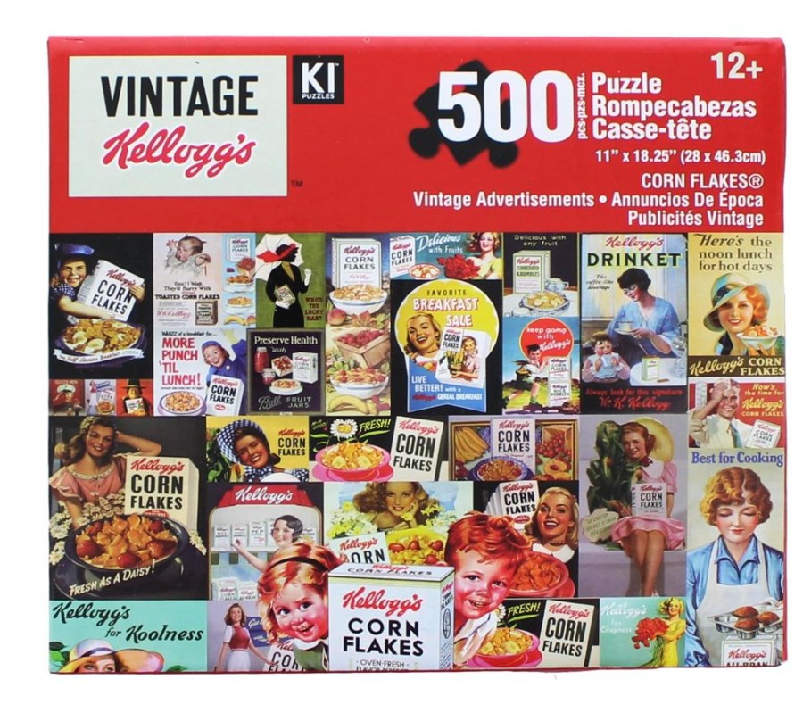 Toynk Kellogg'S Vintage Corn Flakes 500 Piece Jigsaw Puzzle | Classic Brands Tees