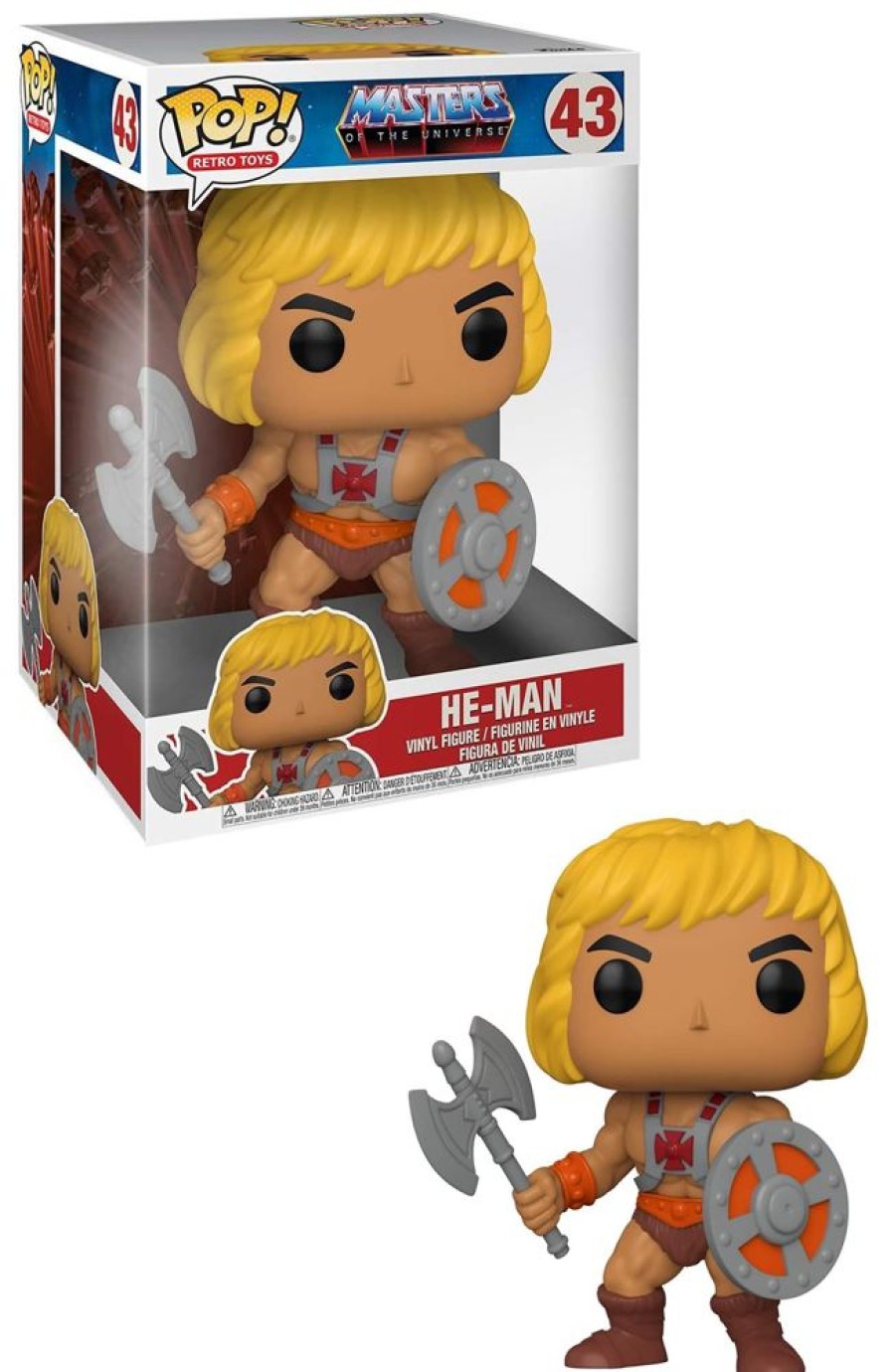 Toynk Masters Of The Universe Funko Pop 10 Inch Vinyl Figure | He-Man | Funko Pops!