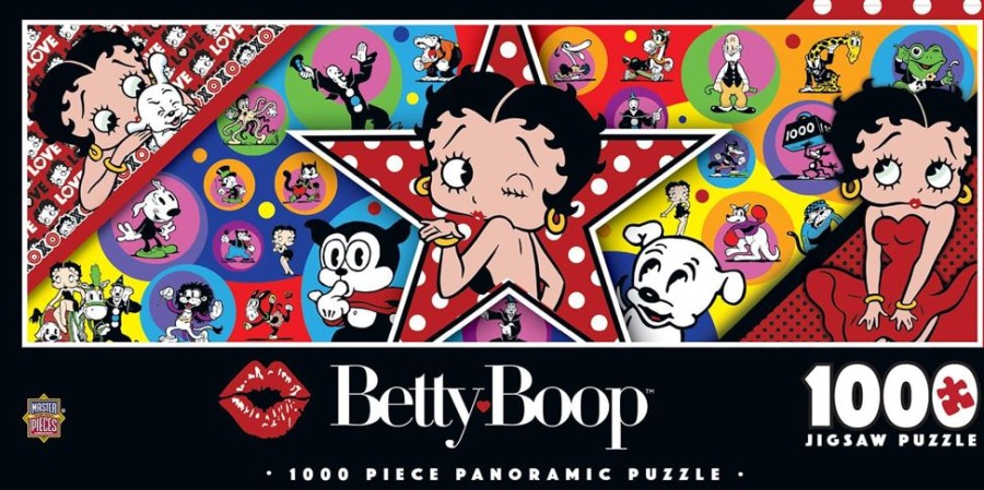 Toynk Betty Boop 1000 Piece Panoramic Jigsaw Puzzle | Retro Toys & Games