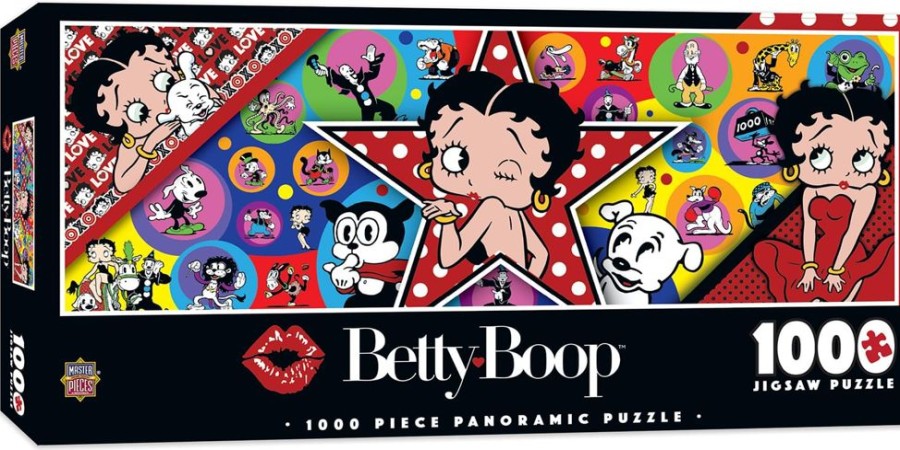 Toynk Betty Boop 1000 Piece Panoramic Jigsaw Puzzle | Retro Toys & Games