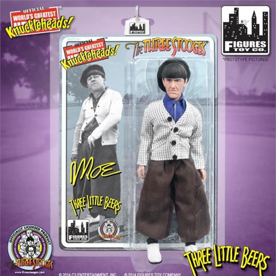 MeTV Figures The Three Stooges 8 Inch Deluxe Figurine: Three Little Beers Moe | The Three Stooges