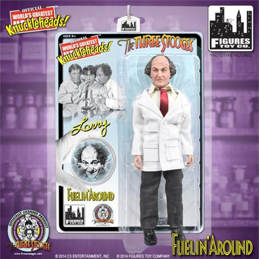 MeTV Figures The Three Stooges 8 Inch Deluxe Figurine: Fuelin' Around Larry | The Three Stooges