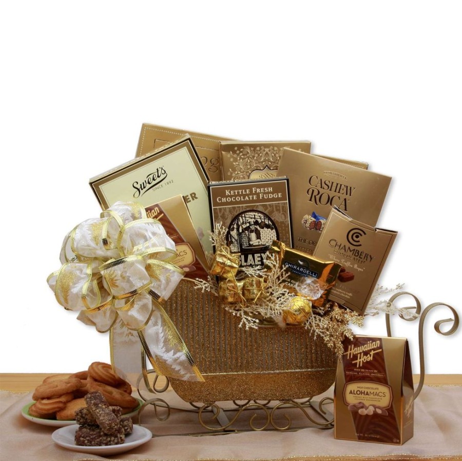 GBDS Glitter & Glitz Holiday Sleigh | Gourmet Gift Baskets