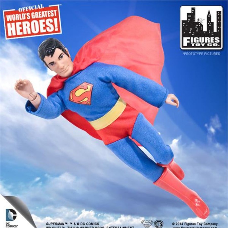 MeTV Figures Superman 8 Inch Retro Figurine | Heroes & Villains