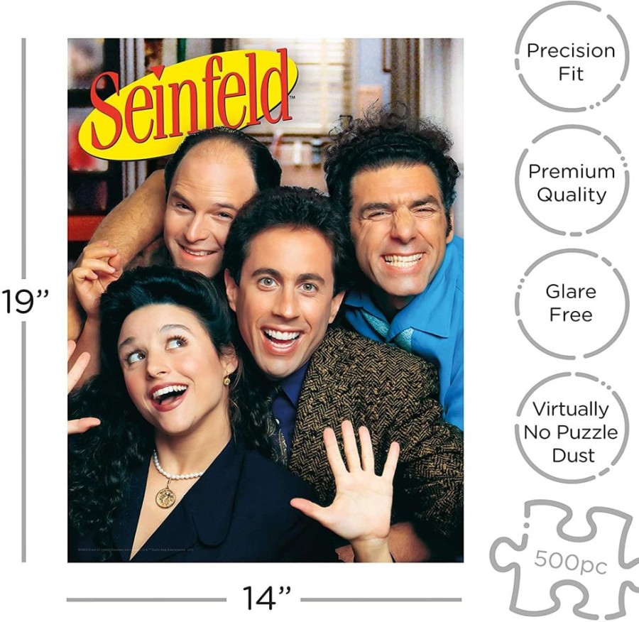 Toynk Seinfeld Cast 500 Piece Jigsaw Puzzle | Retro Toys & Games