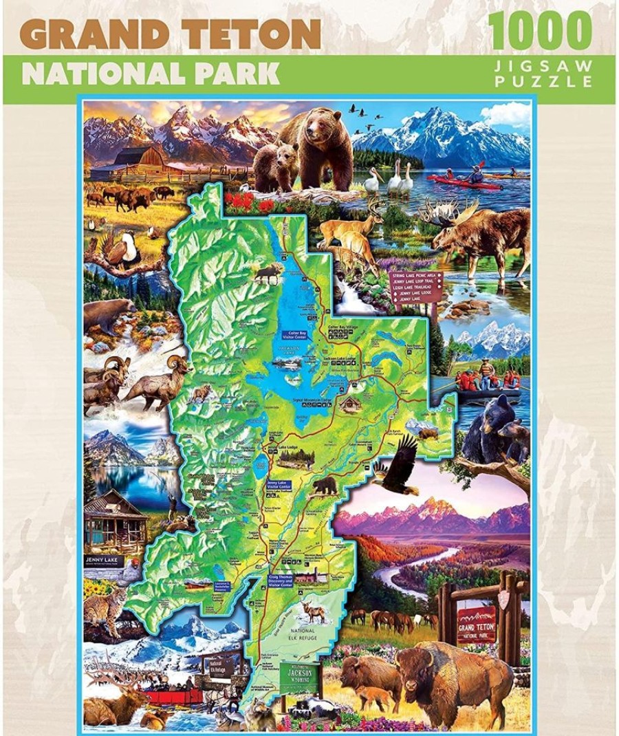 Toynk Grand Tetons 1000 Piece Jigsaw Puzzle | Retro Toys & Games