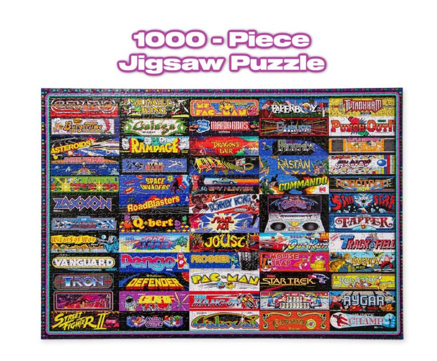 Toynk Arcadeageddon! Retro Arcade Game Collage 1000-Piece Jigsaw Puzzle | Puzzles