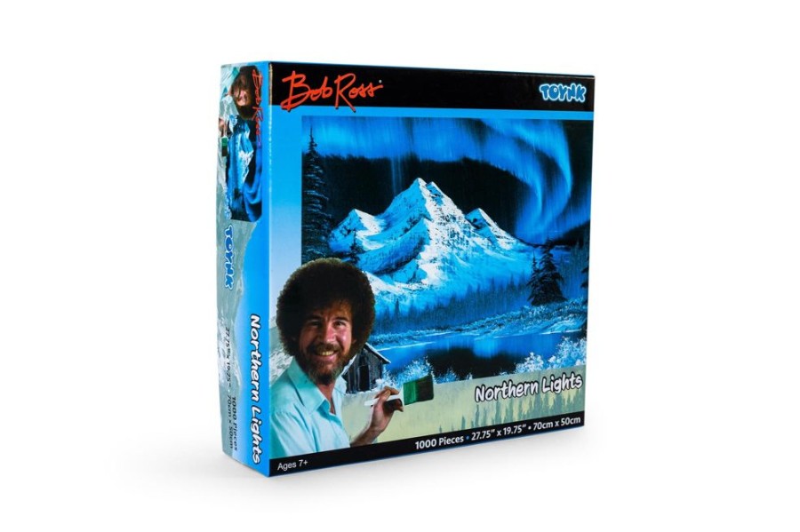 Toynk Bob Ross Northern Lights Aurora Borealis Puzzle | 1000 Piece Jigsaw Puzzle | Puzzles