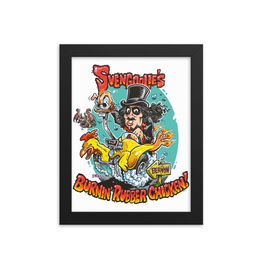 MeTV Custom Products Burnin' Rubber Chicken Svengoolie® Art Print By Jim Engel (2022 Series) | Posters & Prints