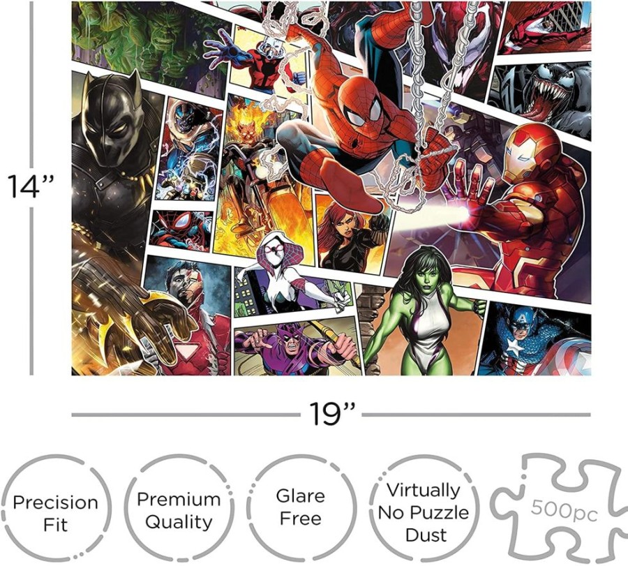 Toynk Marvel Comic Panels 500 Piece Jigsaw Puzzle | Puzzles