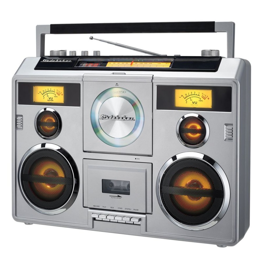 Studebaker Studebaker Sound Station Portable Stereo Boombox With Bluetooth/Cd/Am-Fm Radio/Cassette Recorder | Radios