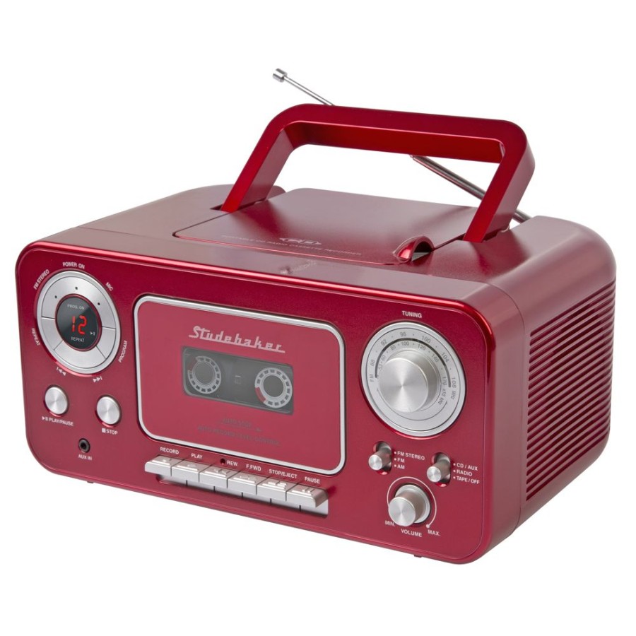 Studebaker Studebaker Portable Stereo Cd Player With Am/Fm Radio And Cassette Player/Recorder | Radios