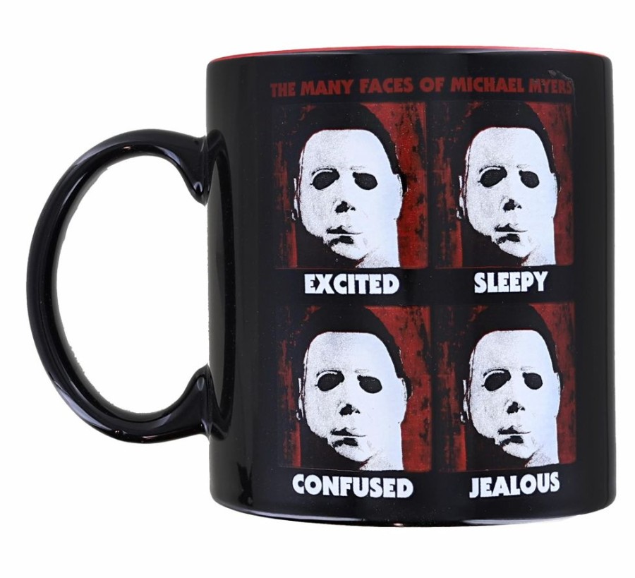 Toynk Halloween Many Faces Of Michael Myers Ceramic Mug | Holds 20 Ounces | Drinkware