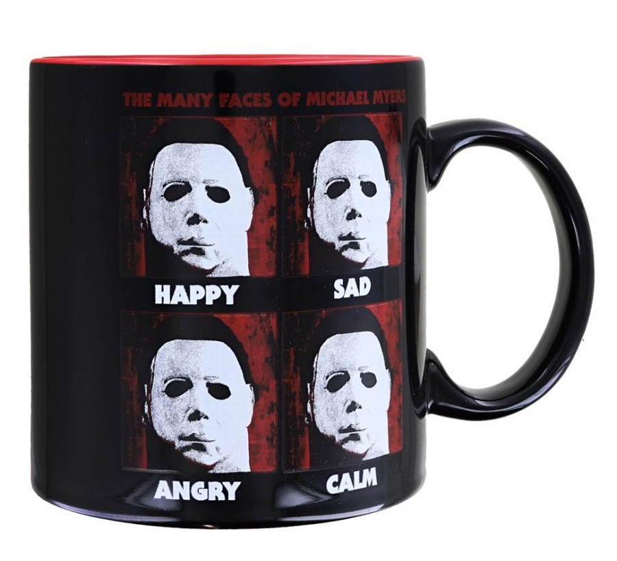 Toynk Halloween Many Faces Of Michael Myers Ceramic Mug | Holds 20 Ounces | Drinkware