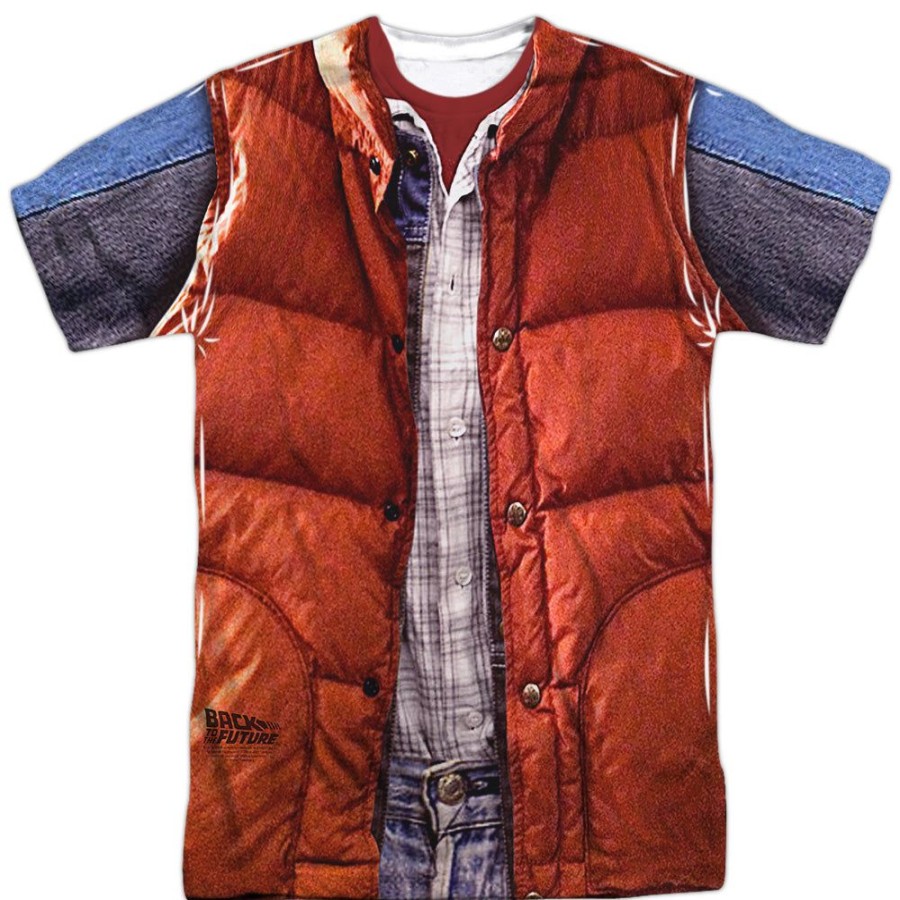 MeTV Custom Classics Back To The Future - Mcfly Vest Costume (Front & Back) | Movie Apparel