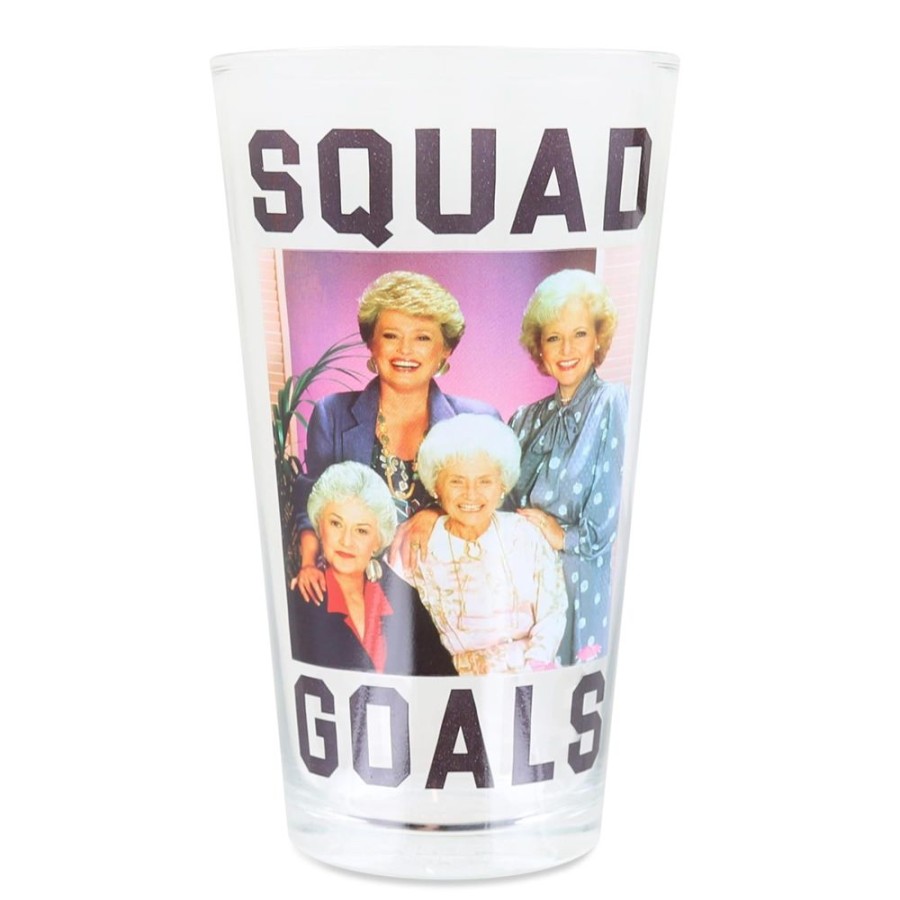 Toynk The Golden Girls "Squad Goals" Pint Glass | Holds 15 Ounces | Drinkware