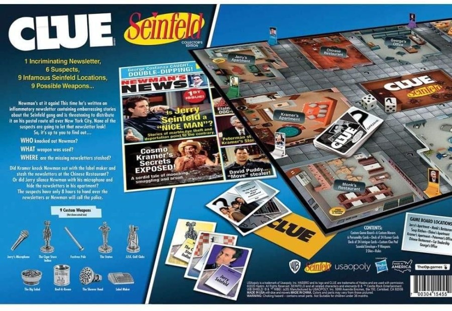 Toynk Seinfeld Clue Board Game | 3-6 Players | Retro Toys & Games