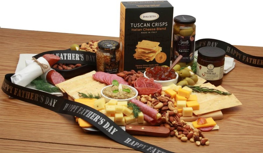 GBDS Father'S Day Meat & Cheese Charcuterie Board | Gourmet Gift Baskets