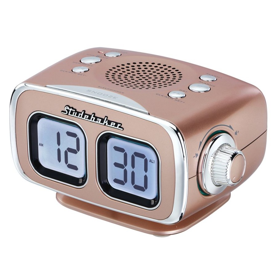 Studebaker Studebaker Roommate Large Display Lcd Am/Fm Retro Clock Radio With Bluetooth | Radios