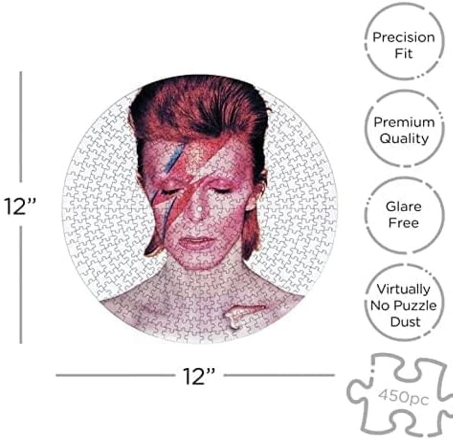 Toynk David Bowie Aladdine Sane 450 Piece Record Disc Jigsaw Puzzle | Retro Toys & Games