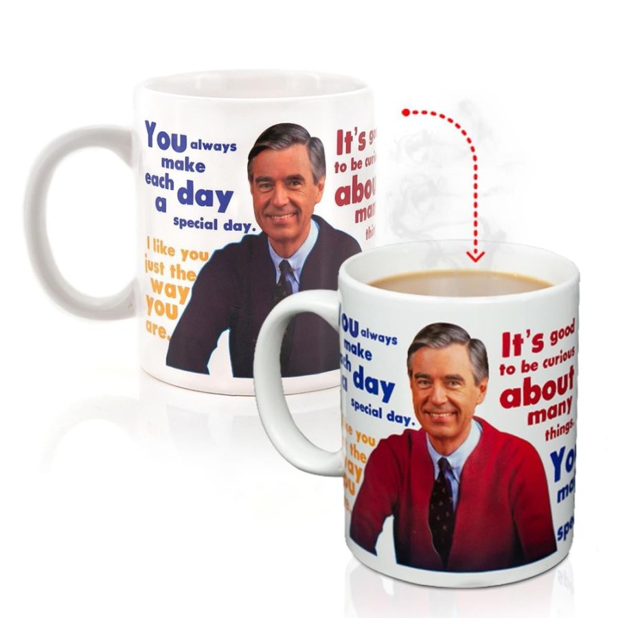 Toynk Mister Rogers Sweater Changing Mug | Sweater Changes With Heat | Holds 16 Ounces | Drinkware