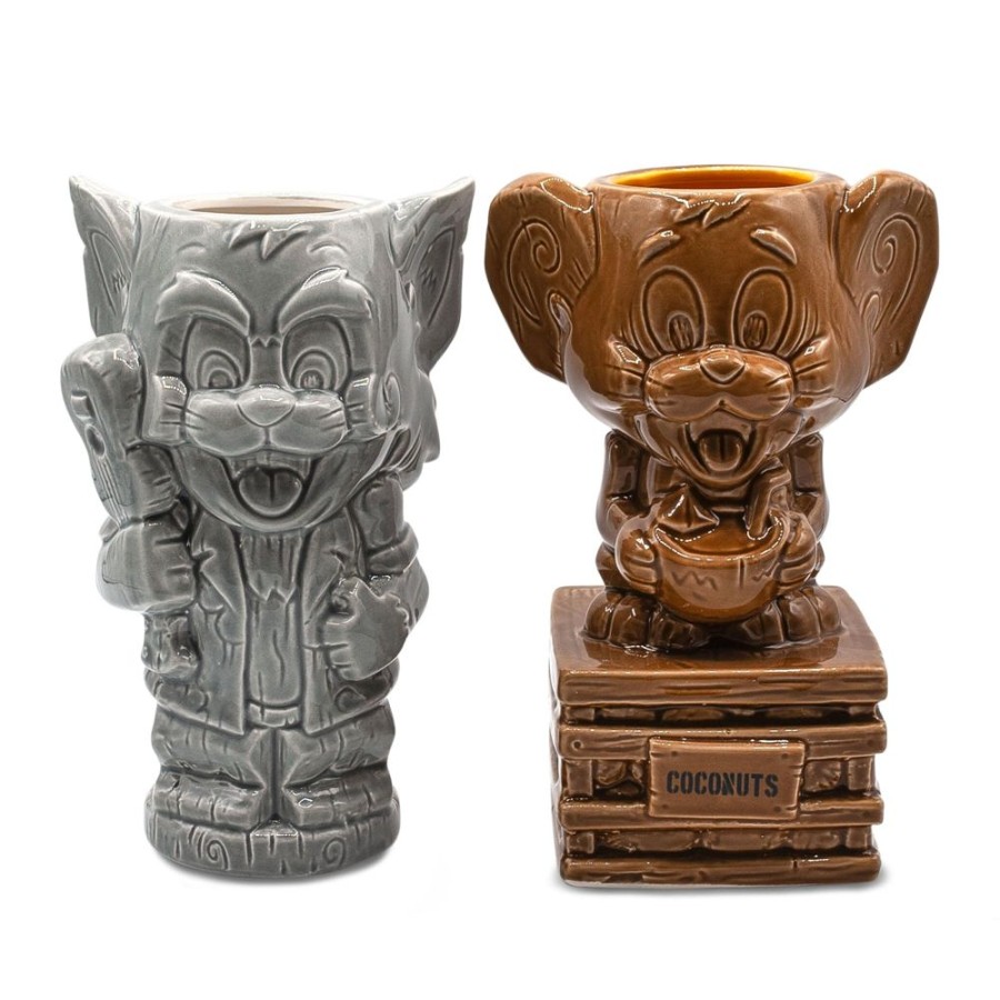 Toynk Geeki Tikis Tom And Jerry Ceramic Mugs | Set Of 2 | Drinkware