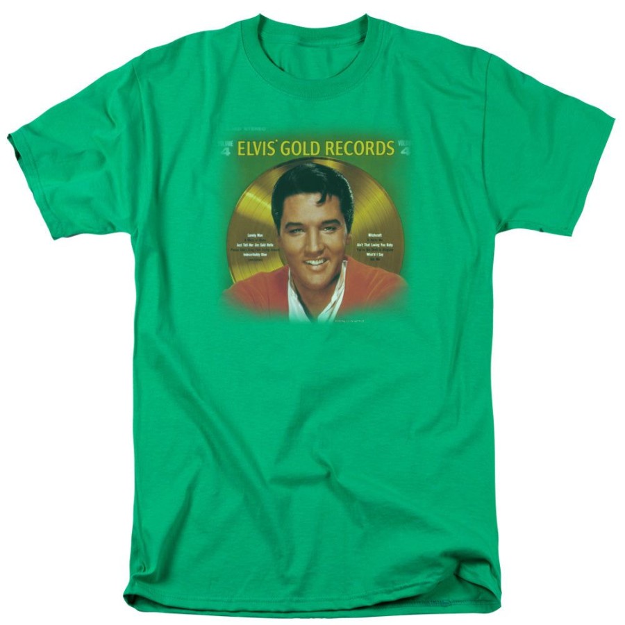 MeTV Custom Classics Elvis - Gold Records (Green) | Band And Artist Apparel