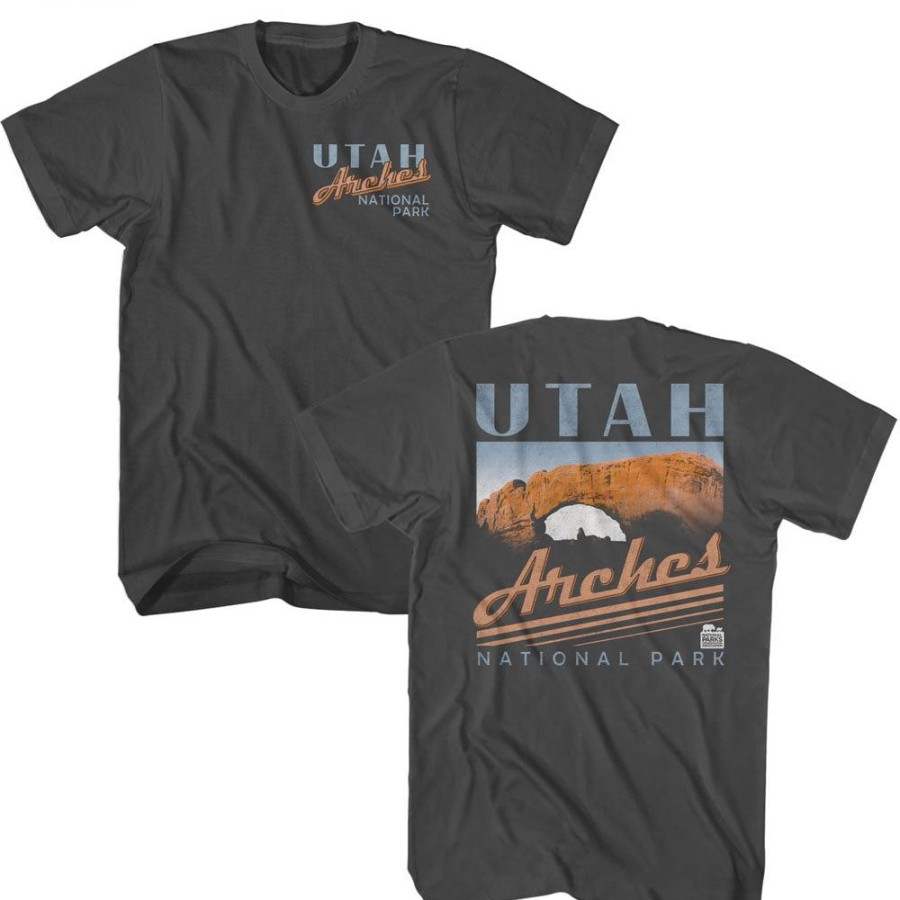 MeTV Custom Brands National Parks - Utah Arches Stripes (Front & Back) | Classic Brands Tees