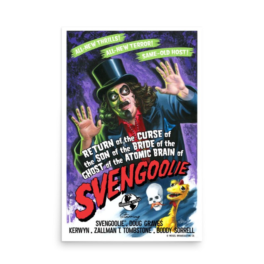 MeTV Custom Products The Horror Of Svengoolie Poster Svengoolie® Poster By Bill Morrison (2022 Series) | 2023 Svengoolie Artist Collection