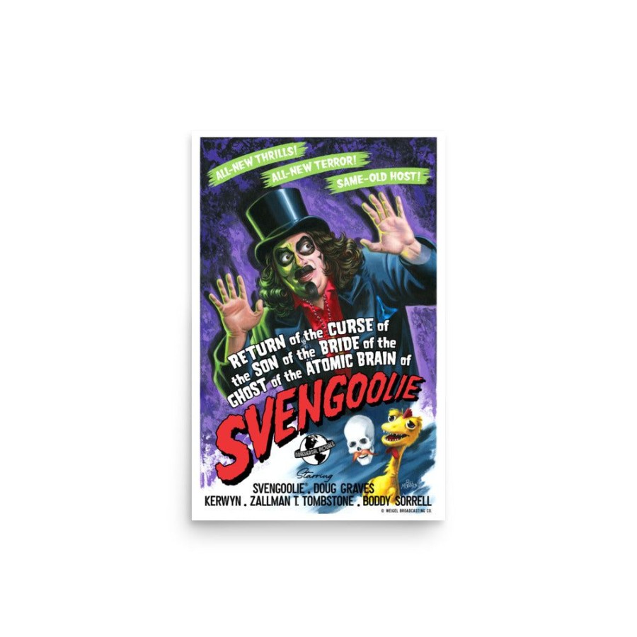 MeTV Custom Products The Horror Of Svengoolie Poster Svengoolie® Poster By Bill Morrison (2022 Series) | 2023 Svengoolie Artist Collection