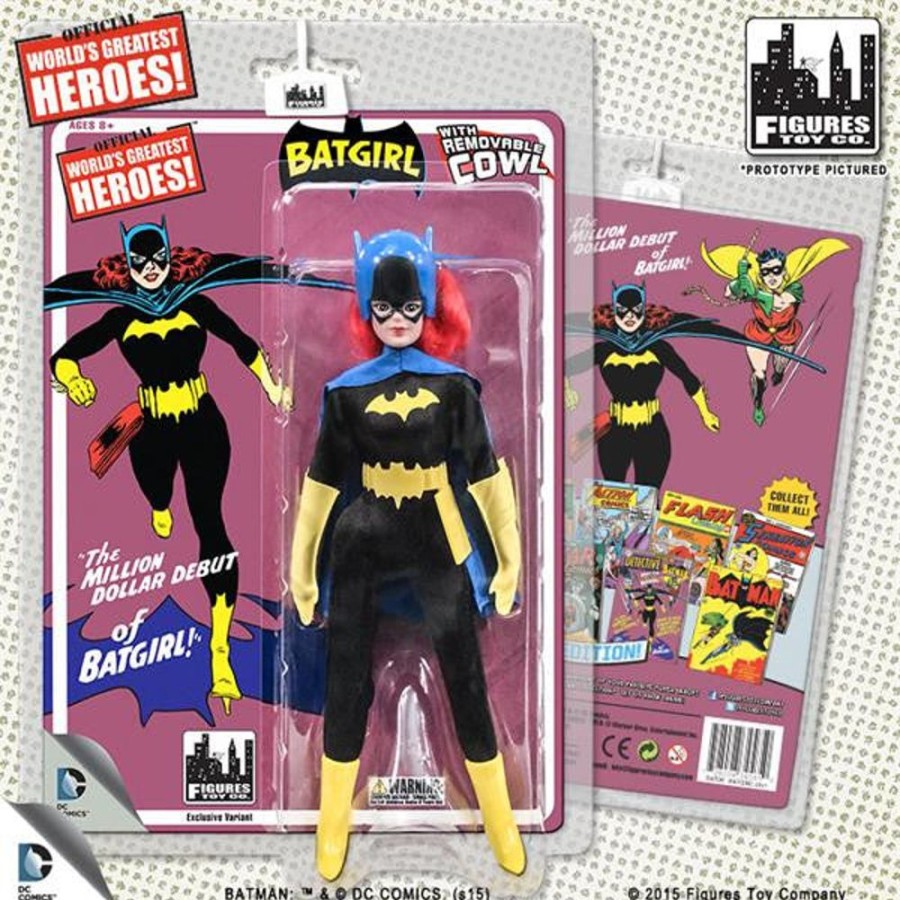 MeTV Figures Dc Comics Retro "First Appearances" Series 1 Removable Cowl Batgirl Action Figure | Heroes & Villains