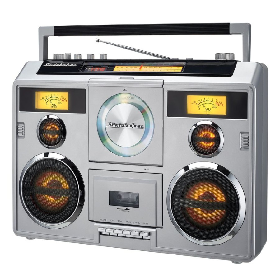 Studebaker Studebaker Sound Station Portable Stereo Boombox With Bluetooth/Cd/Am-Fm Radio/Cassette Recorder | Cassette Tape Players